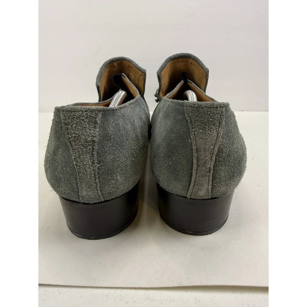 Vintage Pierre Cardin Mens Blue Gray Suede Tassel Loafers Made In Spain Size 13